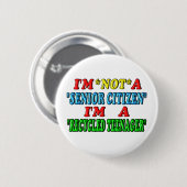 Recyclede tiener ronde button 5,7 cm (Voorkant /achterkant)
