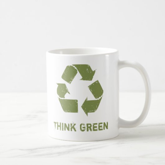 RecycleLogo, denk groen Koffiemok (Rechts)