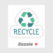 Recyclen aangepaste vorm Sticker (Vel)