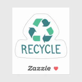 Recyclen aangepaste vorm Sticker