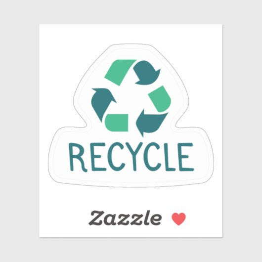 Recyclen aangepaste vorm Sticker (Vel)