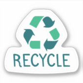 Recyclen aangepaste vorm Sticker (Voorkant)
