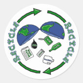 Recyclen Aarde stickers (Voorkant)