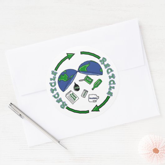 Recyclen Aarde stickers (Envelop)
