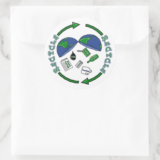 Recyclen Aarde stickers (Tas)