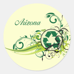 Recyclen Arizona Ronde Sticker