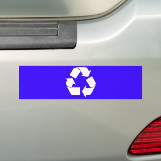Recyclen baketiketten met recyclen symbool. bumpersticker (Op auto)