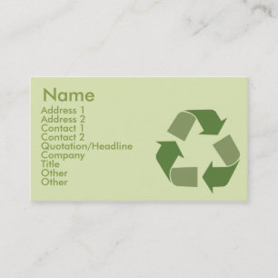 Recyclen - Bedrijven Visitekaartje