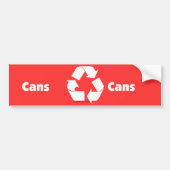 Recyclen bin-etiketten voor blikken met recyclen s bumpersticker (Voorkant)
