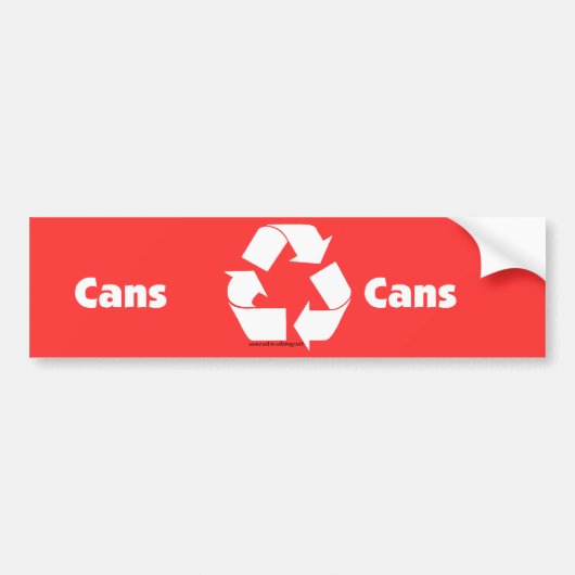 Recyclen bin-etiketten voor blikken met recyclen s bumpersticker (Voorkant)