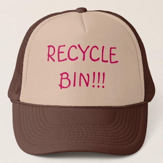 Recyclen Bin Trucker Hat Trucker Pet (Voorkant)