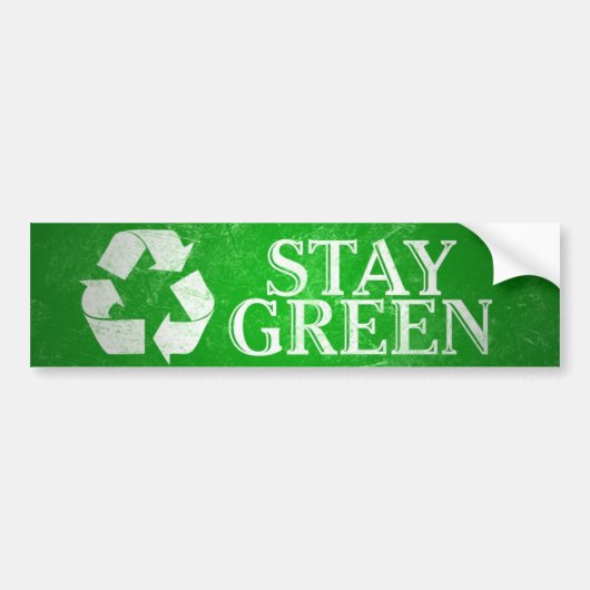 Recyclen, blijf Groene Bumpersticker (Voorkant)
