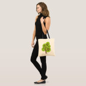 Recyclen boomgroen tote bag (Voorkant (model))