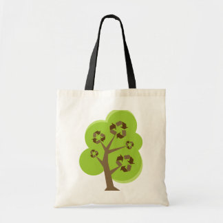 Recyclen boomgroen tote bag