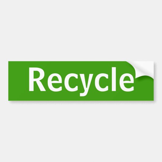 Recyclen bumpersticker (Voorkant)