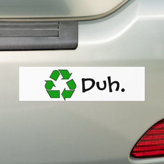recyclen bumpersticker (Op auto)