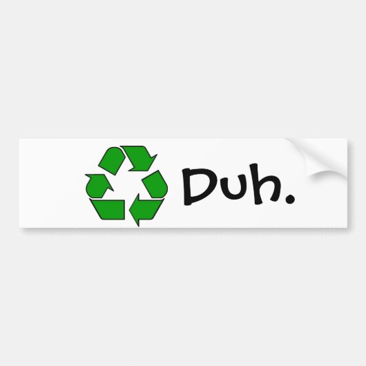 recyclen bumpersticker (Voorkant)