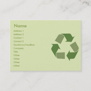 Recyclen - Chubby Visitekaartje