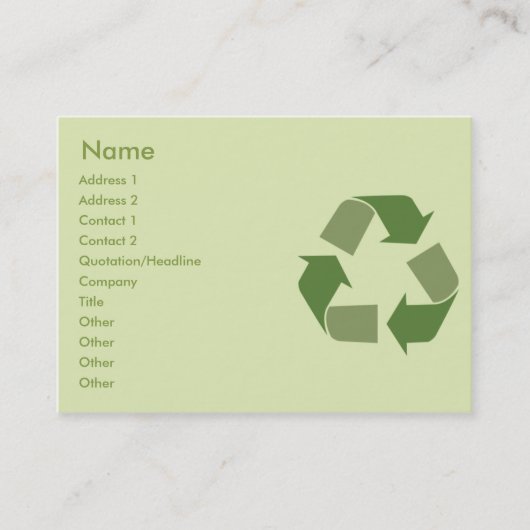 Recyclen - Chubby Visitekaartje (Voorkant)