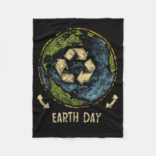 Recyclen Dag Natuur Planet Conservation Tree Fleece Deken
