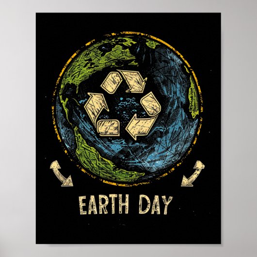 Recyclen Dag Natuur Planet Conservation Tree Poster (Voorkant)