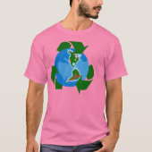 recyclen de aarde te redden t-shirt (Voorkant)