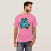 recyclen de aarde te redden t-shirt (Voorkant volledig)