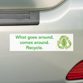 recyclen de kleur 600 dpi0001 van de logo, wat ron bumpersticker (Op auto)