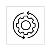 Recyclen de stijl van de tandwielen  zelfinktende stempel (Design)