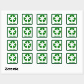 Recyclen denk groene Sticker (Vel)