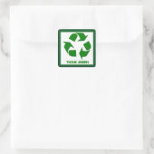 Recyclen denk groene Sticker (Tas)