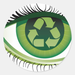 Recyclen e ronde sticker
