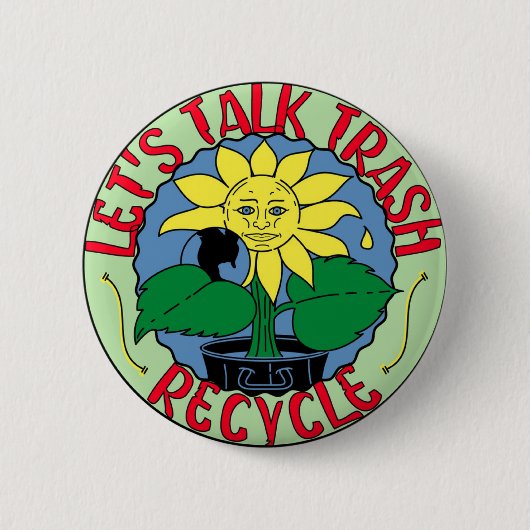 Recyclen Earth Day Button (Voorkant)