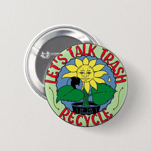 Recyclen Earth Day Button (Voorkant /achterkant)