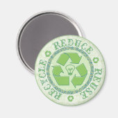 Recyclen Earth Day Gear Magneet (Voorkant / Achterkant)