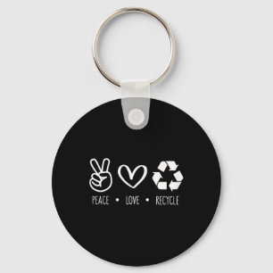 Recyclen Earth Day Teacher Tiener Recycling Peace Sleutelhanger