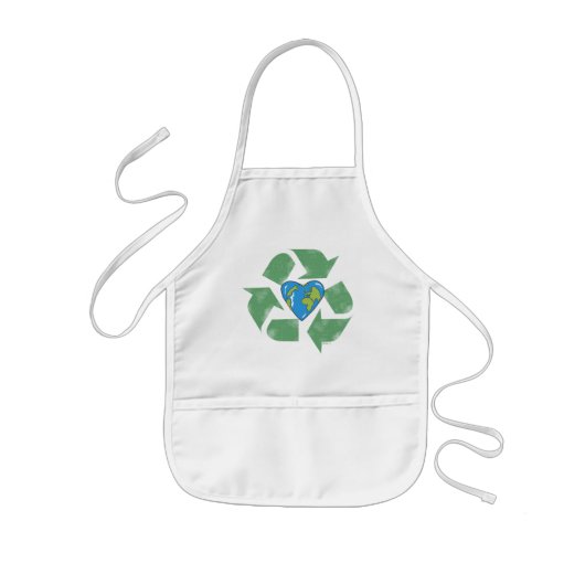 Recyclen Earth Heart Apron Kinder Schort (Voorkant)