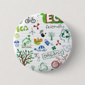 Recyclen Eco Friendly Ronde Button 5,7 Cm (Voorkant)