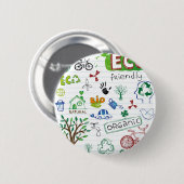 Recyclen Eco Friendly Ronde Button 5,7 Cm (Voorkant /achterkant)