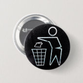 Recyclen en niet strooisel ronde button 5,7 cm (Voorkant /achterkant)