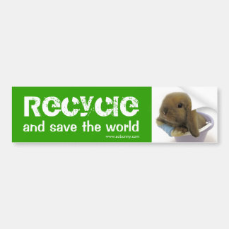 Recyclen en redt de wereld - Bumpersticker