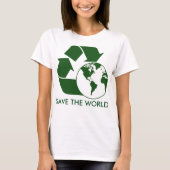Recyclen en redt de wereld. t-shirt (Voorkant)