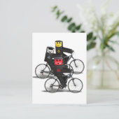 Recyclen fietsbakken briefkaart (Staand voorkant)