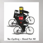 Recyclen fietsbakken poster (Voorkant)