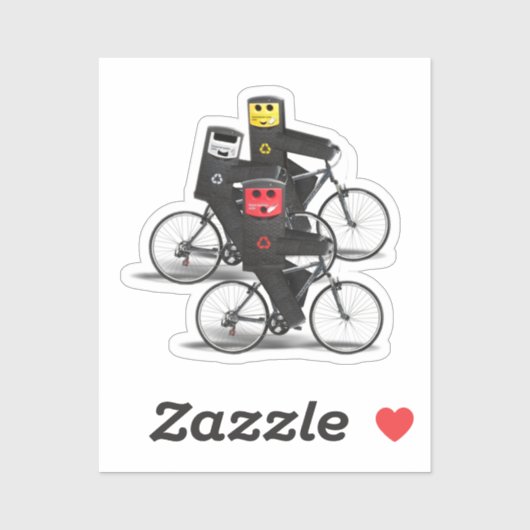 Recyclen fietsbakken sticker (Vel)