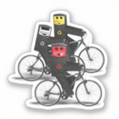Recyclen fietsbakken sticker (Voorkant)