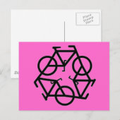 Recyclen fietssymbool briefkaart (Voorkant / Achterkant)