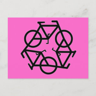 Recyclen fietssymbool briefkaart