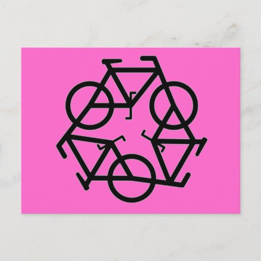 Recyclen fietssymbool briefkaart (Voorkant)