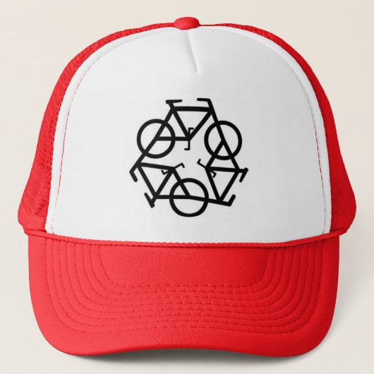 Recyclen fietssymbool trucker pet (Voorkant)